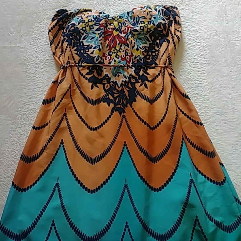 Hello Miss Strapless Patio Maxi Dress